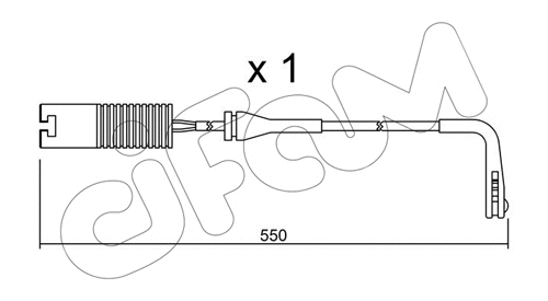 Warning Contact, brake pad wear (SU.092)