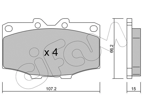 Brake Pad Set, disc brake (822-109-0)