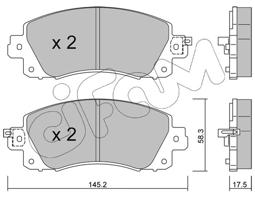 Brake Pad Set, disc brake (822-1161-0)