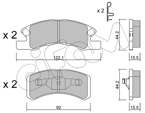 Brake Pad Set, disc brake (822-605-0)