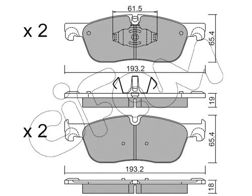 Brake Pad Set, disc brake (822-1123-0)