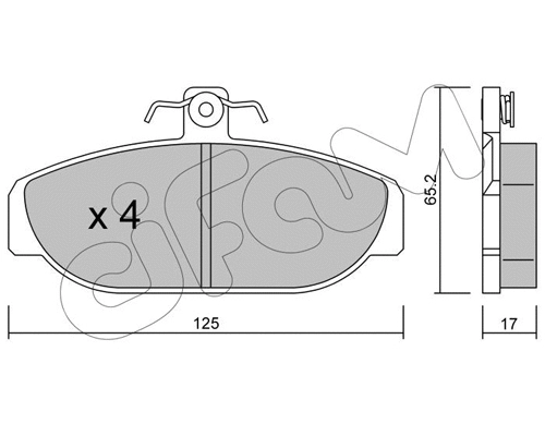 Brake Pad Set, disc brake (822-183-0)