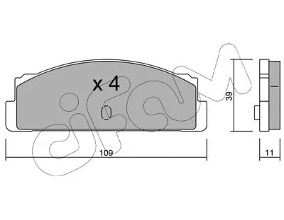 Brake Pad Set, disc brake (822-086-0)