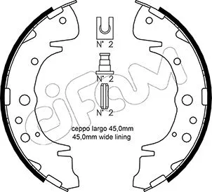 Brake Shoe Set (153-172)