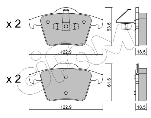Brake Pad Set, disc brake (822-688-0)