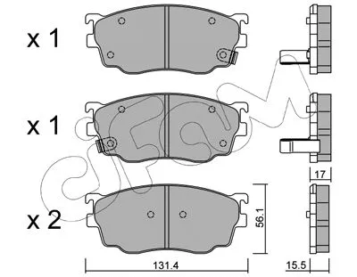 Brake Pad Set, disc brake (822-301-0)
