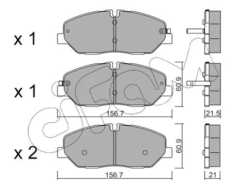 Brake Pad Set, disc brake (822-1094-0)