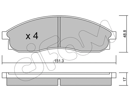 Brake Pad Set, disc brake (822-740-0)