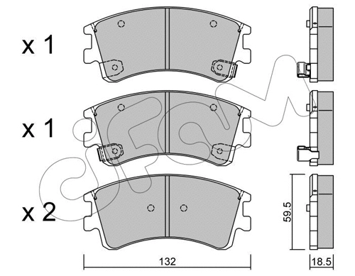 Brake Pad Set, disc brake (822-476-0)