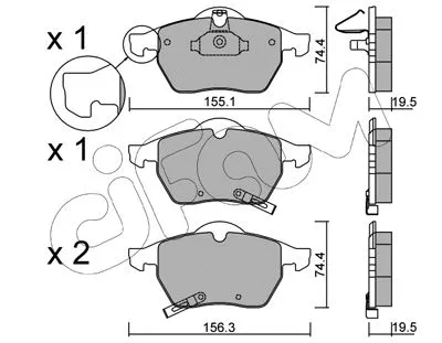 Brake Pad Set, disc brake (822-118-1)