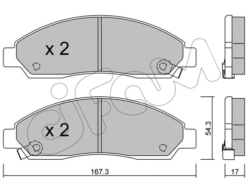 Brake Pad Set, disc brake (822-731-0)