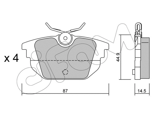 Brake Pad Set, disc brake (822-299-0)
