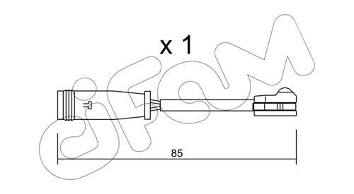 Warning Contact, brake pad wear (SU.314)