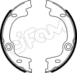 Brake Shoe Set, parking brake (153-505)