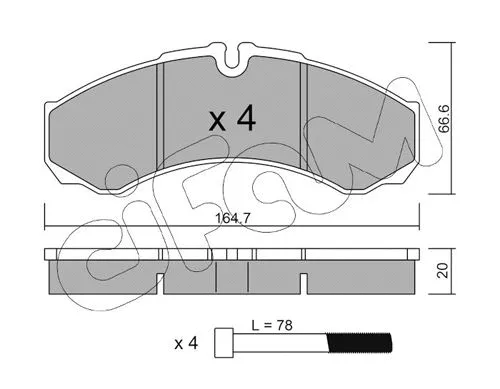 Brake Pad Set, disc brake (822-212-1)