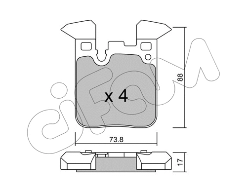 Brake Pad Set, disc brake (822-1016-0)