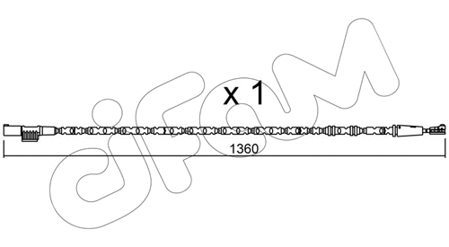 Warning Contact, brake pad wear (SU.308)