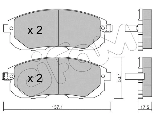 Brake Pad Set, disc brake (822-876-1)