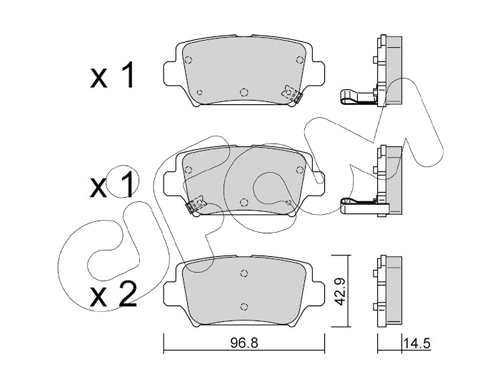 Brake Pad Set, disc brake (822-1240-0)