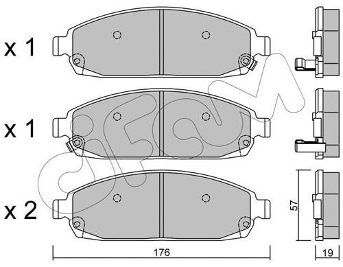 Brake Pad Set, disc brake (822-719-0)