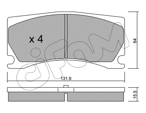 Brake Pad Set, disc brake (822-1106-0)