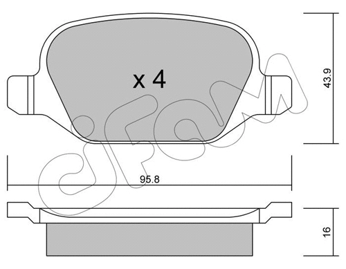 Brake Pad Set, disc brake (822-324-1)