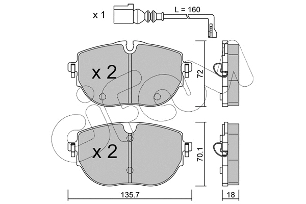 Brake Pad Set, disc brake (822-1321-0)