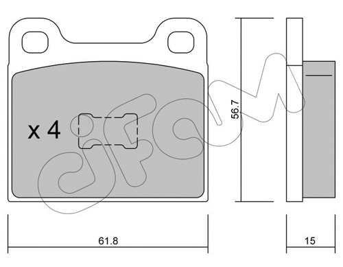Brake Pad Set, disc brake (822-010-0)