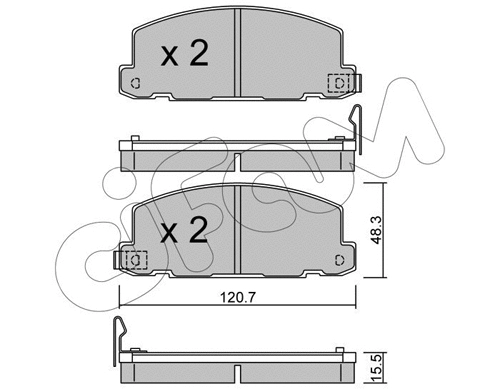 Brake Pad Set, disc brake (822-360-0)