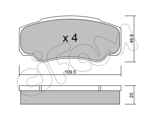 Brake Pad Set, disc brake (822-532-0)