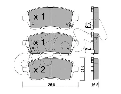 Brake Pad Set, disc brake (822-793-1)