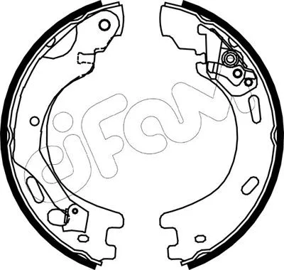 Brake Shoe Set, parking brake (153-376)