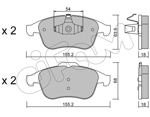 Brake Pad Set, disc brake (822-803-2)