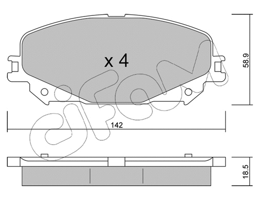 Brake Pad Set, disc brake (822-1176-0)