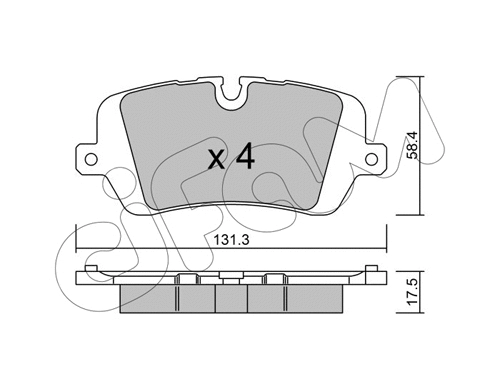 Brake Pad Set, disc brake (822-1025-0)