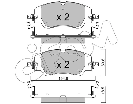Brake Pad Set, disc brake (822-1350-0)