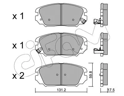 Brake Pad Set, disc brake (822-885-0)