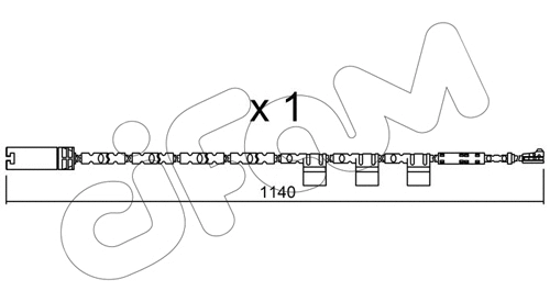 Warning Contact, brake pad wear (SU.325)