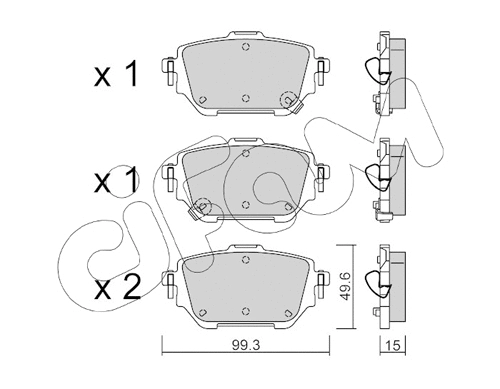 Brake Pad Set, disc brake (822-1236-0)