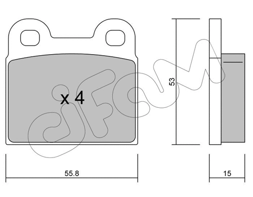 Brake Pad Set, disc brake (822-002-1)