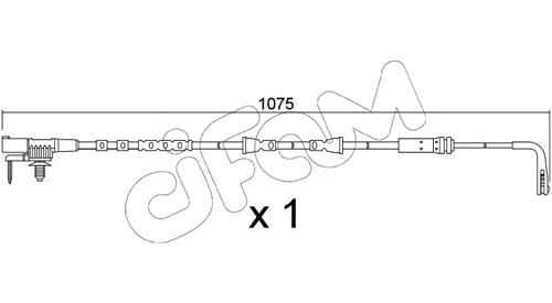Warning Contact, brake pad wear (SU.390)