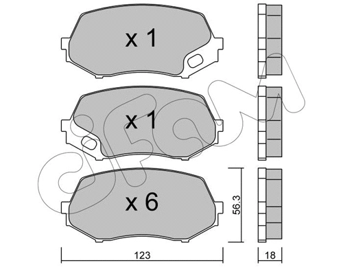 Brake Pad Set, disc brake (822-874-0)