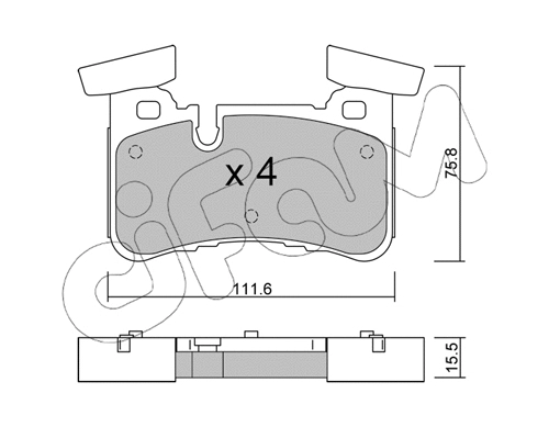 Brake Pad Set, disc brake (822-1199-0)