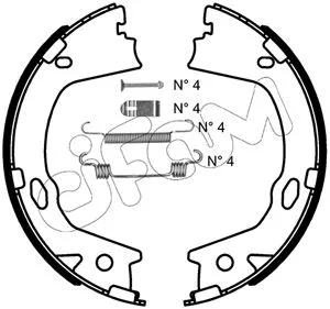 Brake Shoe Set, parking brake (153-499K)