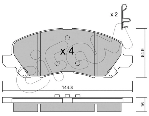 Brake Pad Set, disc brake (822-481-0)