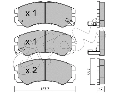 Brake Pad Set, disc brake (822-357-0)