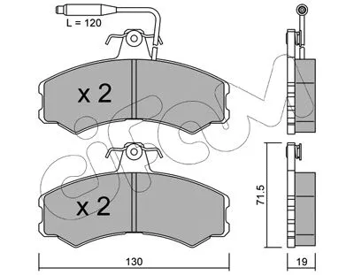 Brake Pad Set, disc brake (822-031-0)