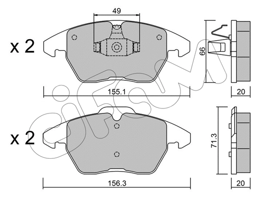 Brake Pad Set, disc brake (822-548-2)