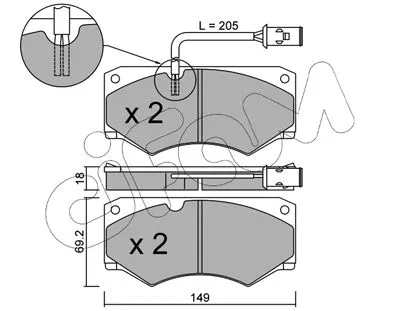 Brake Pad Set, disc brake (822-014-2)