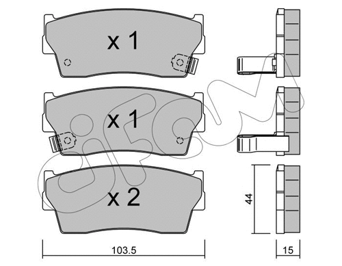 Brake Pad Set, disc brake (822-116-0)